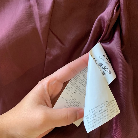 NWOT RED Valentino burgundy leather jacket w/ bow - Picture 5 of 6